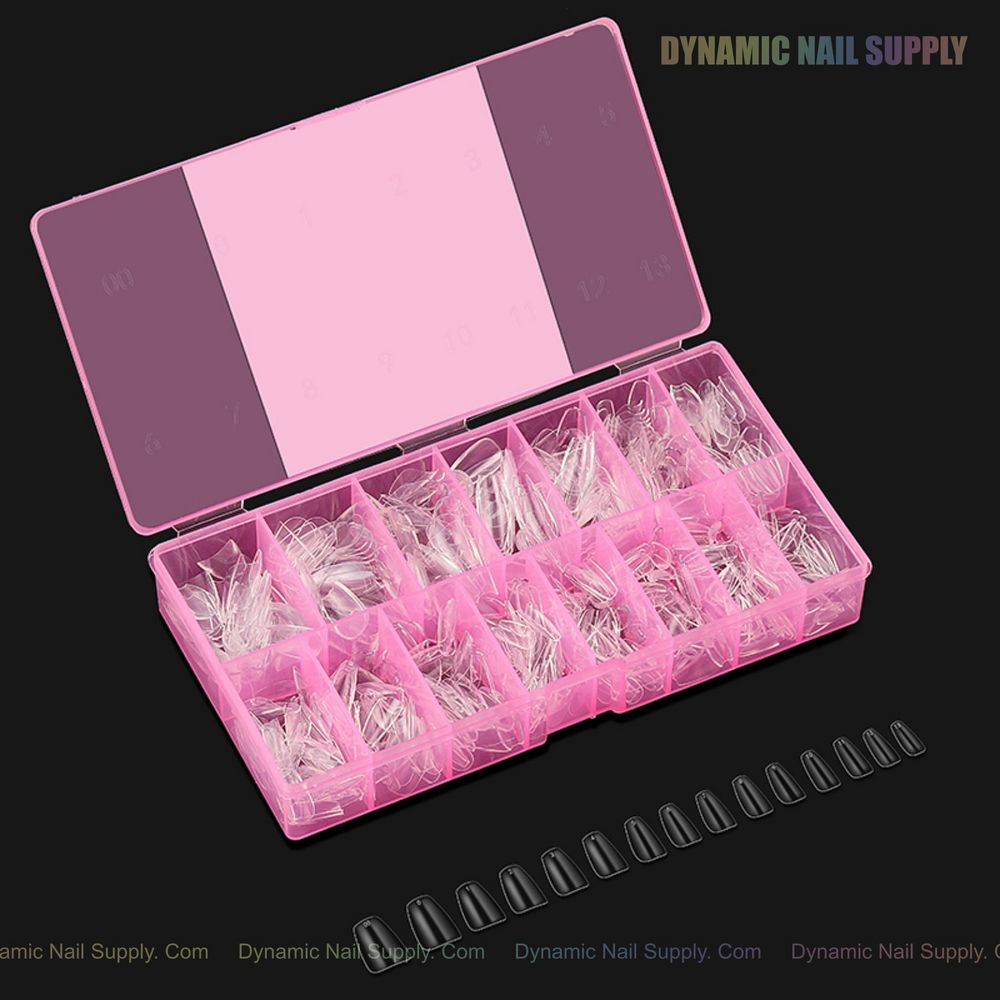 short natural coffin soft-gel tips - 11