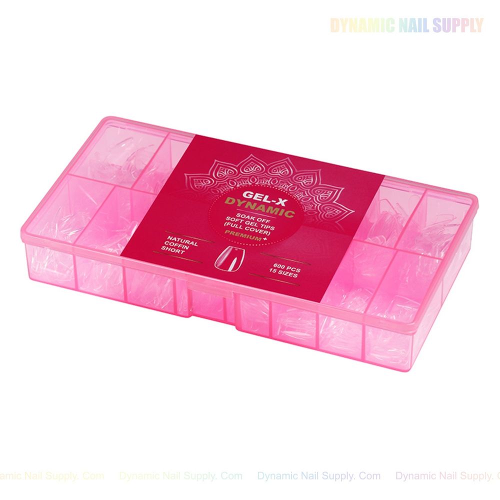 short natural coffin soft-gel tips - 14