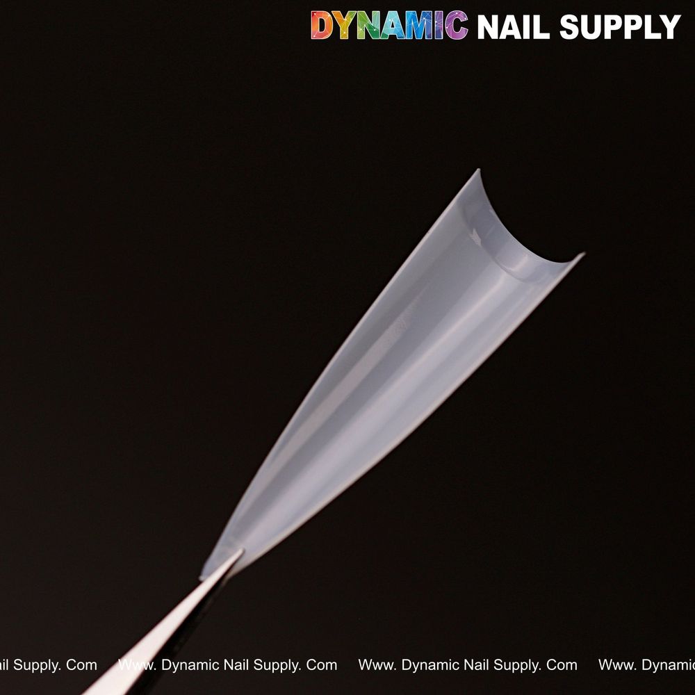Natural white ultra thin stiletto tips - 5