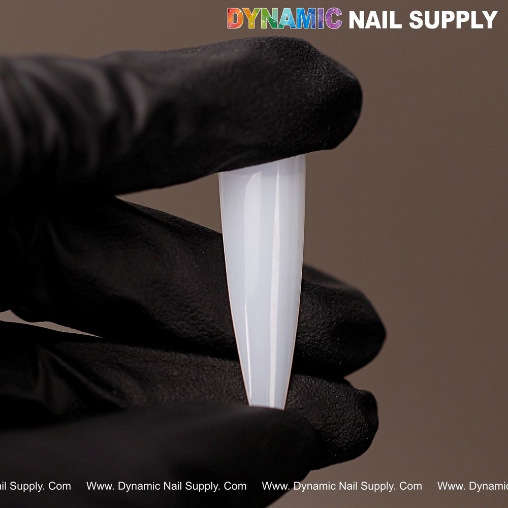 Natural white ultra thin stiletto tips - 6
